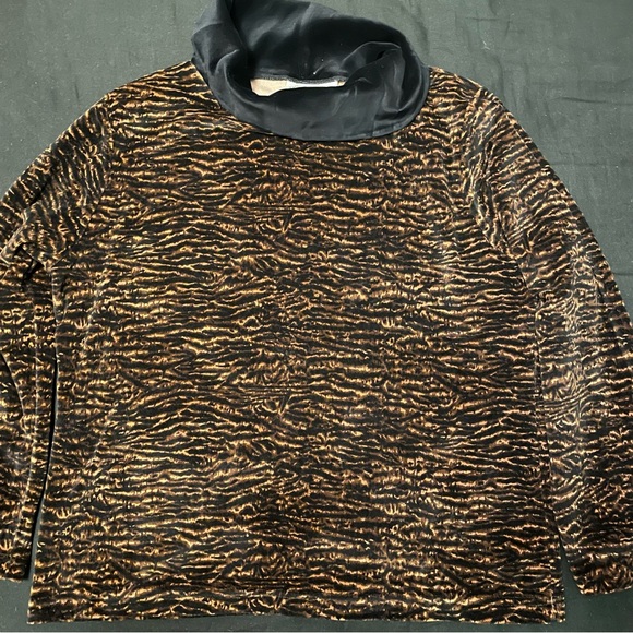 Jason Maxwell Cowl Neck Velveteen Pullover Blouse - Picture 2 of 8